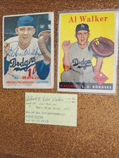 1957 Topps Al Rube Walker Autograph  Baseball  Card Alex Stern Collection