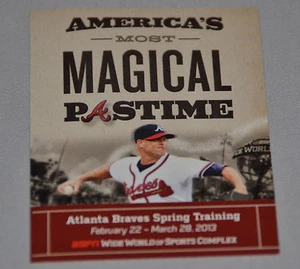 Atlanta Braves 2013 Entrenamiento de Primavera Calendario de Bolsillo (Disney World) Tim Hudson - Imagen 1 de 3
