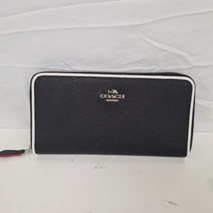 Coach Multi Edgestain Accordian Zip Wallet in Pebbled Leather - #F12585 RRP $183 - Picture 1 of 8