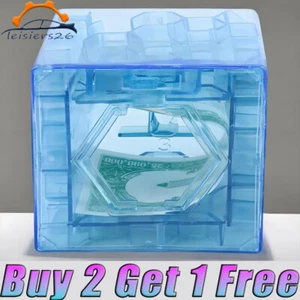 3D Cube Puzzle Money Maze Bank Educational Toys Jigsaw Puzzles Saving Coin Game - Picture 1 of 11