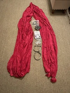 Aum Active Aerial Silks Starter Kit - Durable 9 Yards-Yoga Hammock-Plum - Picture 1 of 8