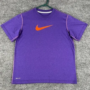 Nike Shirt Youth Boys Medium Purple Short Sleeve Dri-Fit Casual Active School - Picture 1 of 10