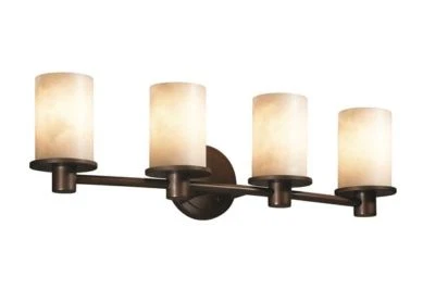 Justice Design Group CLD-8514-10-DBRZ Dark Bronze Clouds 4 Light Vanity Light - Image 1 of 4