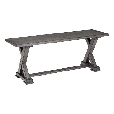 Progressive Furniture Fiji Wood Dining Bench in Harbor Gray Cover