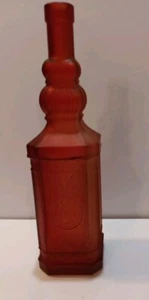 Holiday Glass Decorating Bottle 12 1/2”H Red-Raised Design - Picture 1 of 14