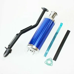 Exhaust Pipe BLUE Alloy Muffler 150cc 200cc 250cc PIT Quad Dirt Bike ATV Buggy - Picture 1 of 9