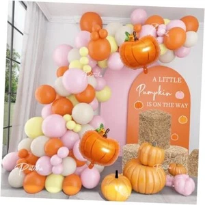 Fall Balloon Arch Kit 12Ft, Little Pumpkin Baby Shower Decorations, Foil - Picture 1 of 7