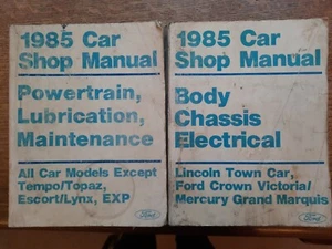 2 x Ford 1985 Models Lincoln Mustang MkVII Thunderbird Workshop Manuals - Picture 1 of 4