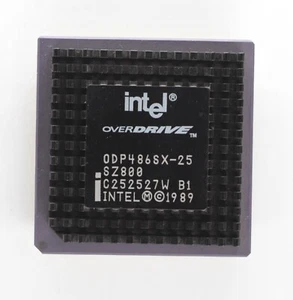 Socket 1 Processor - Intel OverDrive ODP486SX-25 - SZ800 - RARE - TESTED - Picture 1 of 2
