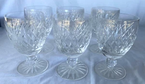SET of 6..WATERFORD CRYSTAL DONEGAL..5 1/4”..WINE / WATER GOBLETS..SHORT STEM - Picture 1 of 3