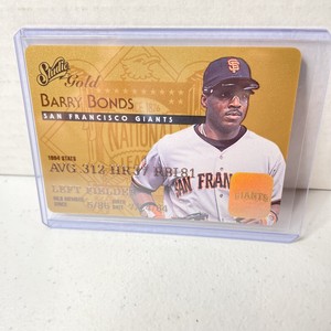 BARRY BONDS-OF-SAN.FRAN. GIANTS-1995 STUDIO GOLD#7 OF 50