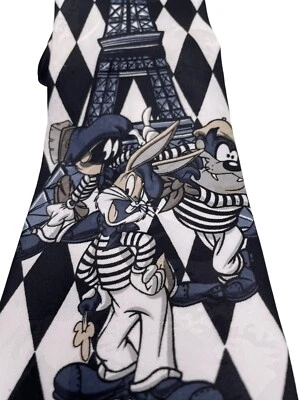 Disney Looney Tunes Tie Bugs Tasmanian Devil Marvin Paris Torre Eiffel Regalo Foto 1 de 4