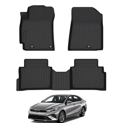 Car Floor Mats Liners Carpets for 2019-2023 Kia Forte All Weather TPE Waterproof - Image 1 of 4