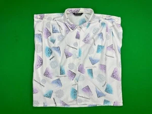 Vintage 80s Dubai Bank Blouse Women's Medium / Large Sleeveless - Picture 1 of 8