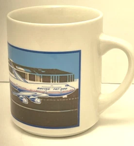 Taza de café Boeing 747 con gráficos en relieve activados por calor 1992 Lion Mktg A1 - Imagen 1 de 7