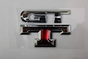 GTT 3D Badge Emblem Silver & Red for Nissan Skyline R32 R33 R34 R35 GT AUS Stock - Foto 1 di 6