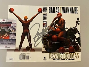 Dennis Rodman Signed Bad As I Wanna Be Book Cover JSA COA Free Shipping - Picture 1 of 2