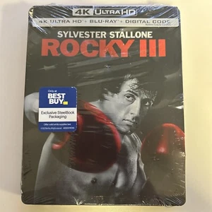 Rocky III 3 Steelbook (4K UHD + Digital Code + Blu-ray) Factory Sealed Dented - Picture 1 of 4