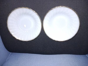 2 x Vintage Anchor Hocking Bowls Fire King Milk Glass Dessert Cereal Dinnerware. - Picture 1 of 3