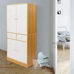 Storage Cabinet 180cm/70.87” Tall Clothes Cabinet Storage Organizer With 4 Doors - Picture 1 of 16