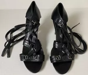 Scarpe eleganti Rudsak donna nere in pelle con cinturino e tacco taglia 8 - Foto 1 di 21