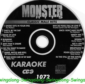 CLASSIC MALE MONSTER HITS KARAOKE CD+G VOL-1072 Boddy Holly IN WHITE SLEEVES - Picture 1 of 1