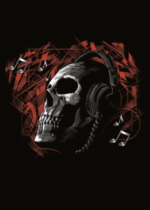 Camiseta - CALAVERA DE TELÉFONOS MUERTOS - CALAVERA DE MÚSICA NOVEDAD GÓTICA Adulto DryBlend® - Imagen 1 de 35