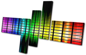 DJ Club Graphic Equalizer MULTI LONA pared arte Foto impresion - Imagen 1 de 1
