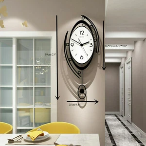 Modern Nordic Wall Clock 3D Creative Clock Living Room Bedroom Art Decor - Picture 1 of 6