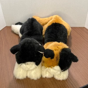 2 lot The Bearington Collection Kitty Cat Mixed Plush Brown Stuffed Animal 18” - Picture 1 of 14