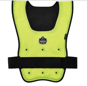 Ergodyne Unisex Dry Evaporative Cooling Vest L/XL Elastic Waist Nylon in Lime - Picture 1 of 6
