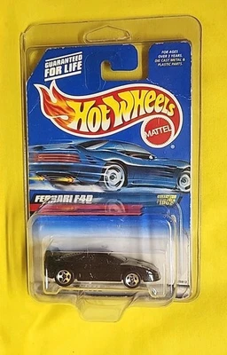 HOT WHEELS 1998 NEGRO FERRARI F40 CON 5 RADIOS #1003 W Protector 🔥X5 Foto 1 de 4