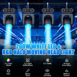 200W Moving Head Stage Lighting LED Spot Beam DMX Disco DJ Party GOBO Lighting - Picture 1 of 11