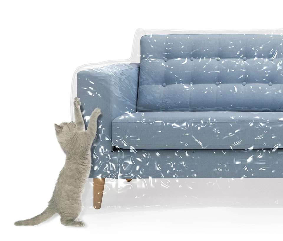 Plastic Couch Cover for Pets CAT Scratching Protector Clawing Deterrent Heavy Du