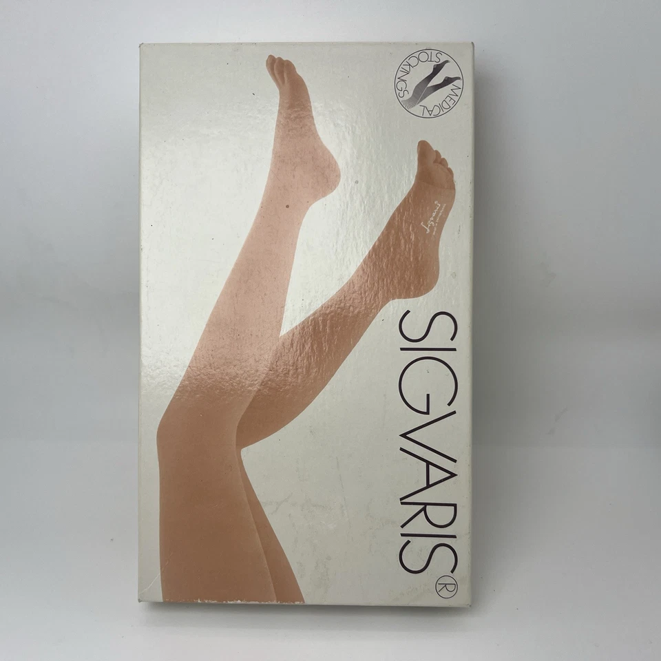 Sigvaris 503 Caucho Natural 30-40 Puntera ABIERTA Unisex Rodilla Pequeña Foto 1 de 3