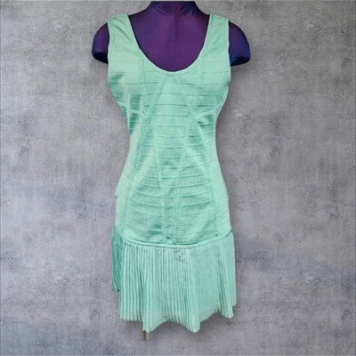 Mini Vestido Wow Couture Verde Menta Vendaje Bodycon Acampanado Talla Grande Para Mujer P10 Foto 1 de 4