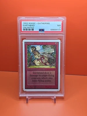 🔴🔴🔴 1993 Magic The Gathering EARTHBIND UNLIMITED VINTAGE PSA 7 🔴🔴🔴 - Image 1 of 2