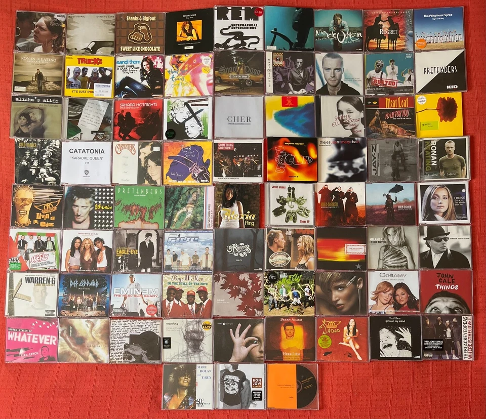 75 ROCK & POP CD SINGLES (COLLECTION/JOB LOT) Foto 1 de 4