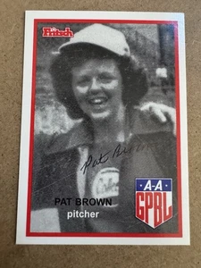 Pat Brown 1995 Fritsch AAGPBL Baseball #32 Signed Autographed Card Died 2012 - Picture 1 of 2