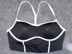 Victoria Secret PINK M Ultimate Push-Up Sports Bra Longline Black - Picture 1 of 2