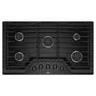 Whirlpool 5-Burner 36'' Gas Cooktop with EZ-2-LIFT Hinged Cast-Iron Grates Black photo