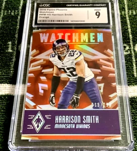 2016 PANINI PHOENIX WATCHMEN HARRISON SMITH CGC 9 ORANGE WM-HS VIKINGS 019/299 - Picture 1 of 2