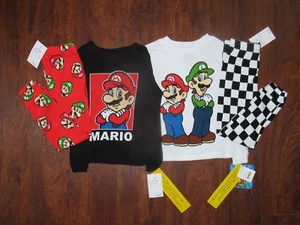 Toddler Boys' 4pc Super Mario Pajama Set Size 4T Cotton Snug Fit NWT - Picture 1 of 6