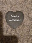 Seaside Memories - Heart Shaped Fridge Magnet - Slate - Holiday Souvenir 