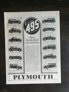 De colección 1932 Plymouth Línea Completa Página Completa Anuncio Original 424 - Imagen 1 de 1