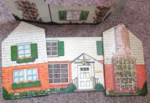 Vintage 1950-60er Marx Blech Litho Metall Puppenhaus möbliert Kolonial GUC - Bild 1 von 12