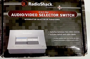 Radio Shack 2-Way Stereo A/V Switch Selector RCA 15-1982 Audio Video Stereo - Picture 1 of 3