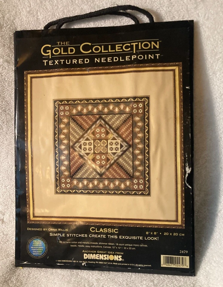 Dimensions Gold Collection Classic Textured Needlepoint Kit Unworked 8x8