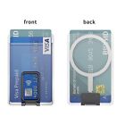 Magnetic Slot Card Holder Compatible with iPhone Magsafe Slim Clear Phone Wallet