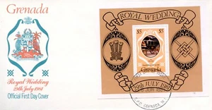 Grenada royal wedding June 16th 1981 FDC x2 - Picture 1 of 2